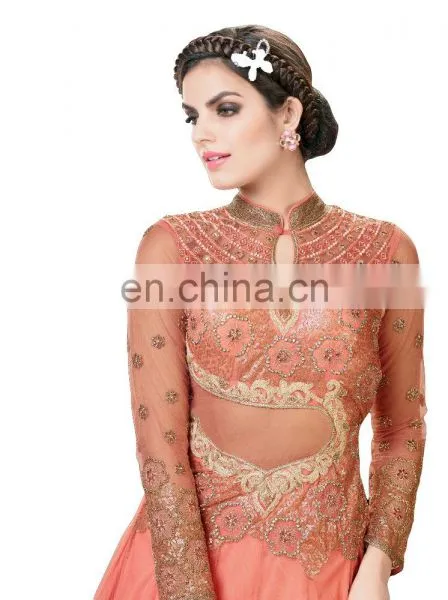 Bridal Wear Semi-Stitched Wonderful Net Gown (anarkali Dresses) photo-2