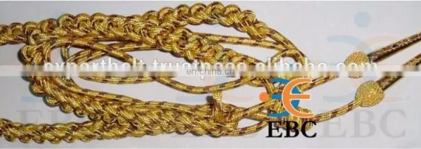 Military Aiguillette, Gold Wire Military Double Tip Uniform Aiguillette, Navy Aiguillette Lanyard, Shoulder Cord photo-2