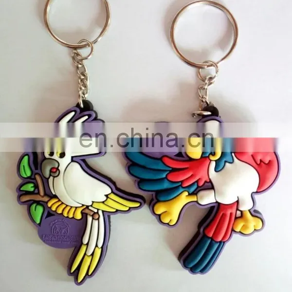 3D Custom Dolphin Shaped Soft Pvc Heart Lovers Keychain photo-5