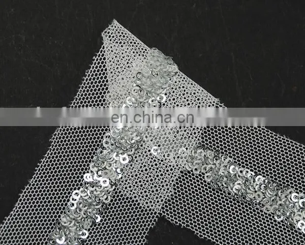 Beautiful Italy Design Sliver Sequin Mesh Lace Trim for Clothes photo-6