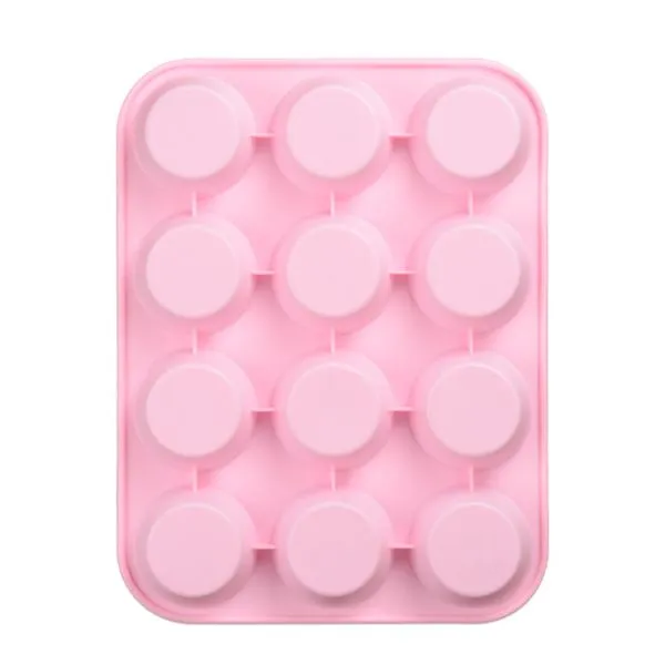 Free Sample Food Grade Heat Resistant Nontoxic Silicone Cake Mold Baking Mousse Pudding Mold Tool Muffin Cup 12holes photo-4