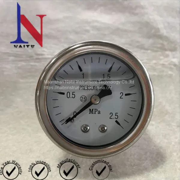 Front Flange Shock Resistant Glycerin Pressure Gauge photo-3
