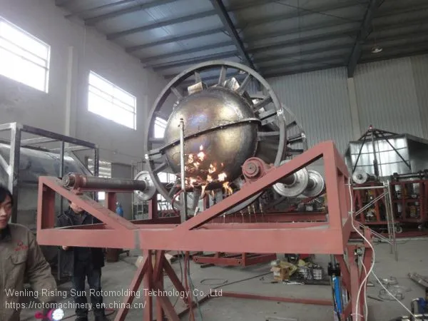 Rising Sun Plastic Water Tank Rock n Roll Rotomolding Machine for Sales photo-3