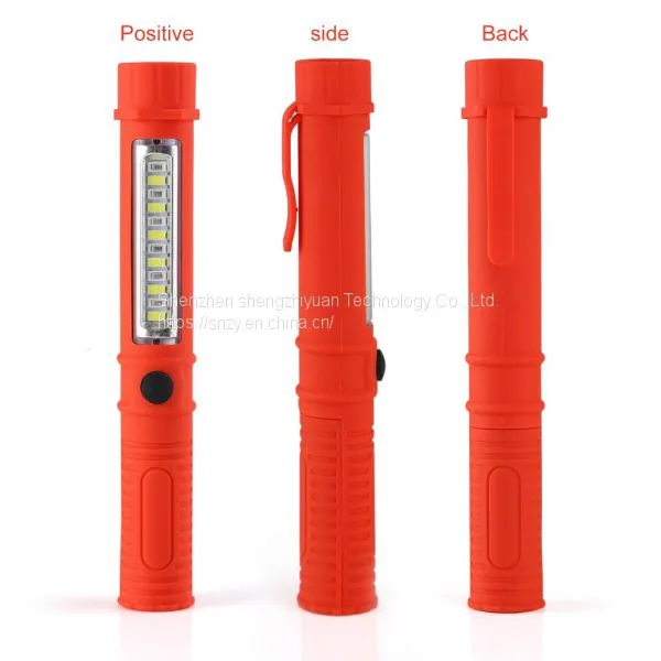 Mini Pen Work Portable Light Flashlight Torch Lantern 12+1LED With Built-in Magnet Night Maintenance Lighting photo-4