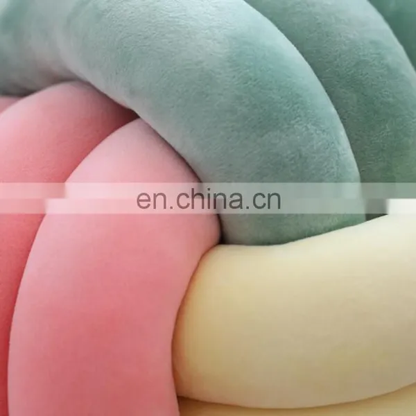 Braid Yarn Knitted Colorful Knot Ball Plush Throw Pillow - Home Office Sofa Decor photo-5