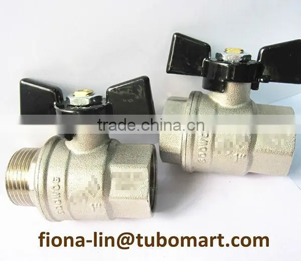 Brass Butterfly Ball Valve of CW617N With Butterfly Handle photo-4