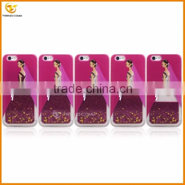 China Supplier Wedding Dress Liquid for Iphone 6 Glitter Cover Case photo-3