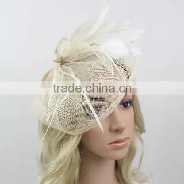 Elegant Flower Hairclip Sinamay Fascinator Derby For Chuch/Races photo-3
