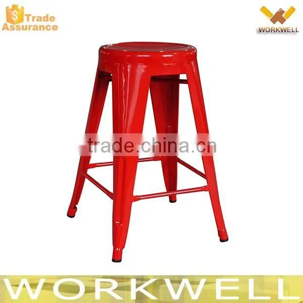 WorkWell Industrial Vintage Round Seat Metal Chair Kw-St11 photo-2