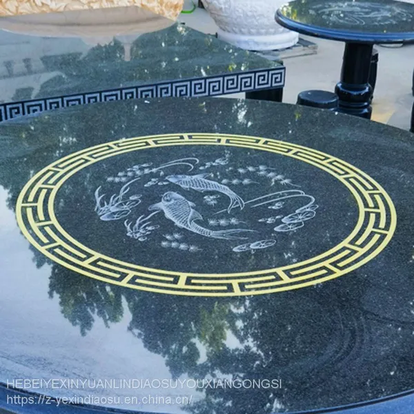 Marble Round Table, Stone Table, Stone Stool, Garden Landscape, Stone Carving Decoration, Various Shapes, Rest and Dining Table photo-2