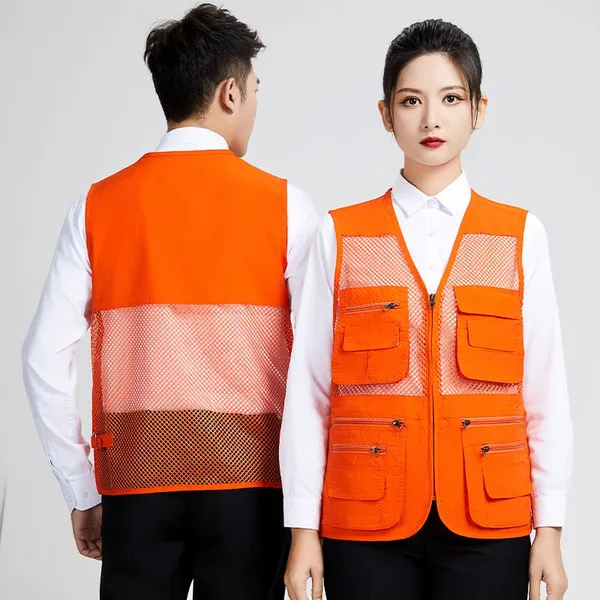 Customized Logo for Multi Pocket Safety Vest, Customizable High Gloss Reflective Vest photo-3