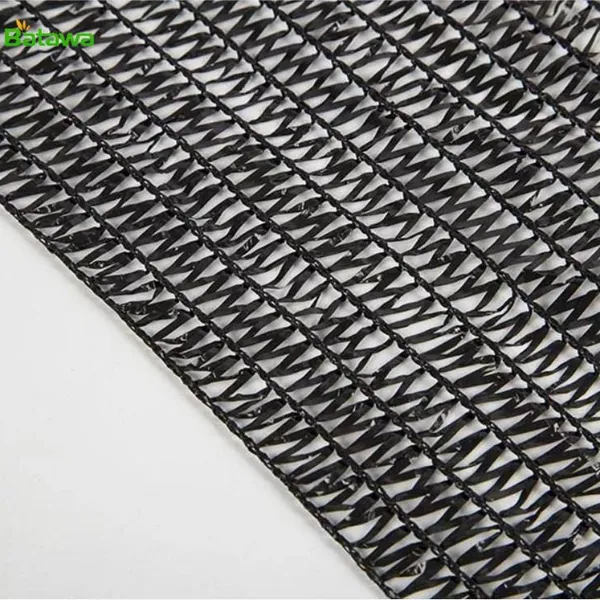 50% Shade 45g HDPE Warp Knitting Black Sun Shade Net