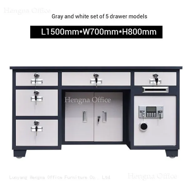 Smart Safe Desk | Fingerprint Lock Alloy Door Panel + Triple Lock Security | Designed for Finance Office photo-3