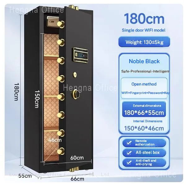 HN-G100 OEM Security Safe Cabinet, Gold, Wholesale Customizable, Luxury Jewelry & Cash Management Storage Box With Multi-User Access for Boutiques photo-2