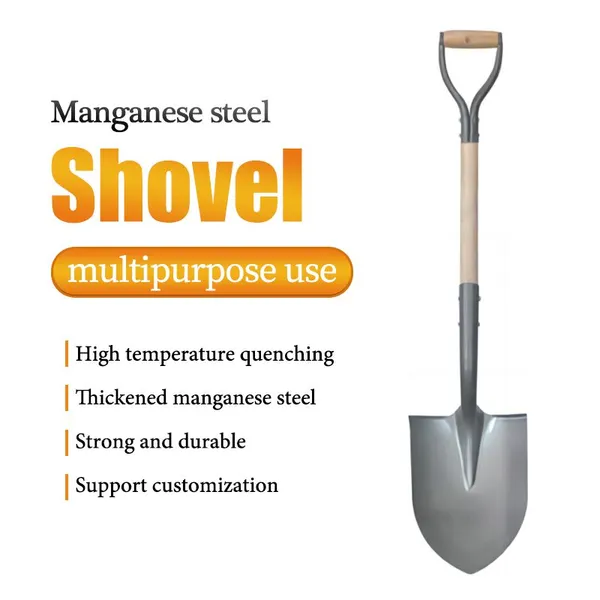 Heavy Duty Shovel Ergonomic Shovel Fiberglass Shovel With Hardened Steel Head for Digging Landscaping and Garden Work photo-2
