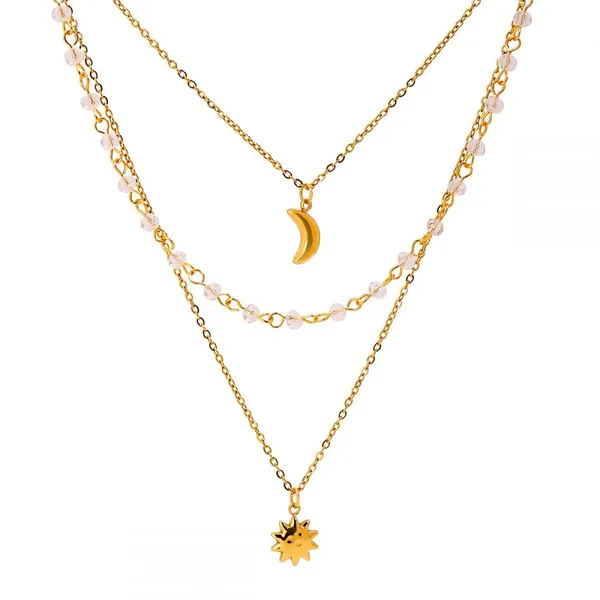HonHo Factory Direct 316L Stainless Steel Necklace With 18K Gold PVD Coating photo-4