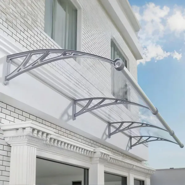 DIY Polycarbonate Sheet Roofing Plastic Bracket Canopy photo-4