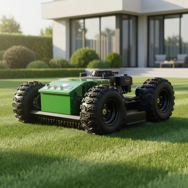 Gas Powered 550mm Working Width Four-Wheel Drive Remote Control Wheeled Lawn Mower