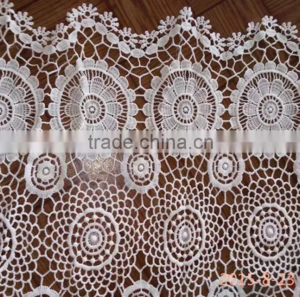 2016 Embroidery Polyester Full Lace/Milk Silk Water Soluble Full Lace Fabric For Garment Accessory photo-2