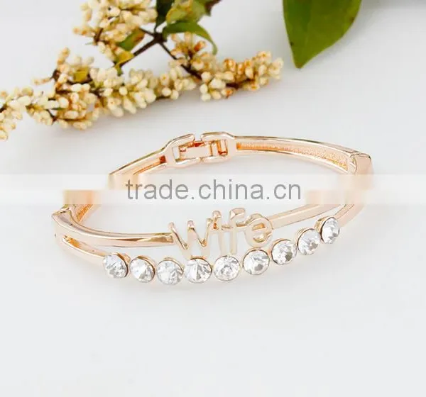 Wedding Jewelry Stainless Steel Love Heart Bangles Bracelet For Wife photo-4
