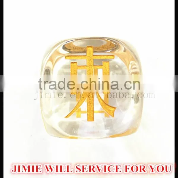 Custom 6 Sided Giant Transparent Crystal Laser Engraved Dice for Board Game photo-2
