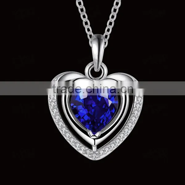 Fashionable Heart Shape Jewelry,heart Design Pendant Necklace,zirconia Necklaces photo-4