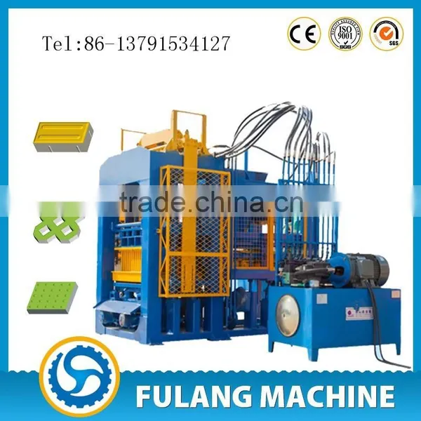 Automatic Cement Block Moulding Machine QT10-15 House Plans How to Make Bricks at Home Cement Factories in Egypt photo-2