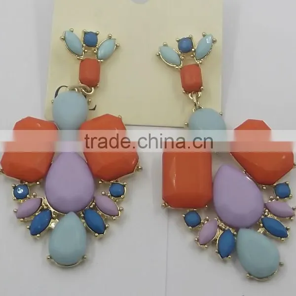 Acrylic Earring Stud Colorful Earring Stud Exotic Earring Stud Indian Earring Stud Jewelry