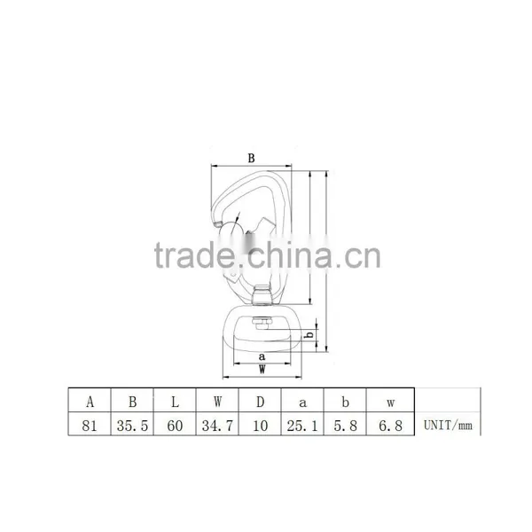 Red High Quailty High Strength Aluminum Swivel Hook photo-2