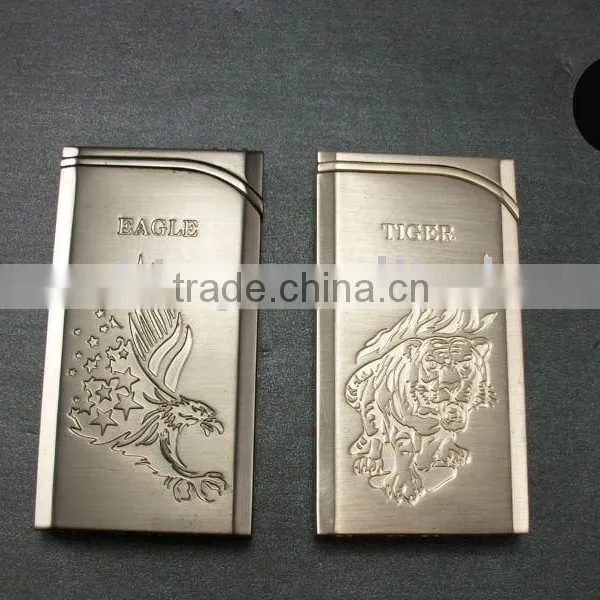 METAL THIN WINDPROOF ELECTRONIC GAS REFILLABLE LIGHTER WITH LOGO