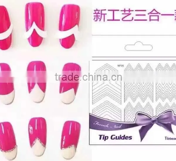 New Arrival Nail Art Sticker French Manicure Tips Guide 3D Nail Decoraions photo-3