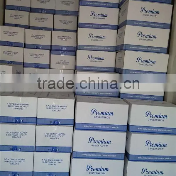 Hot Sale 43x43cm, 1/8Fold White Dinner Paper Napkins photo-5