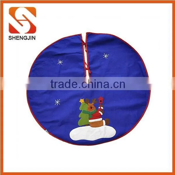 SJ-6488 Factory Sale Cheap Xmas Tree Skirt Double Layer Felt Christmas Tree Skirt photo-6