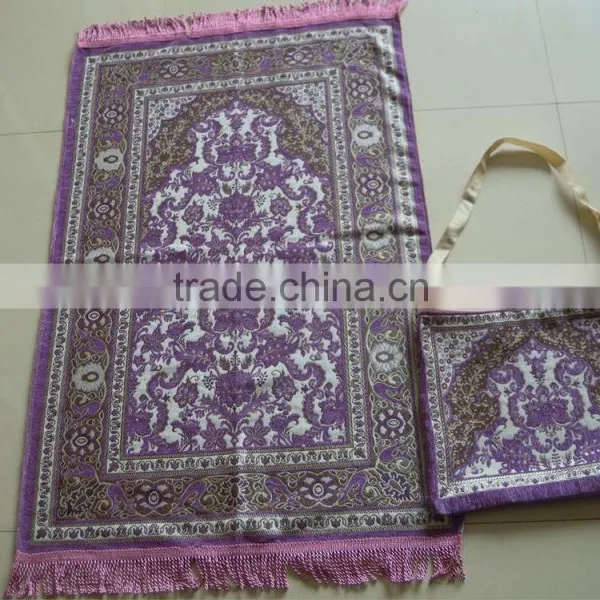 BT- 602 Adult Muslim Prayer Mat and Rugs With Bag Haji Present photo-4