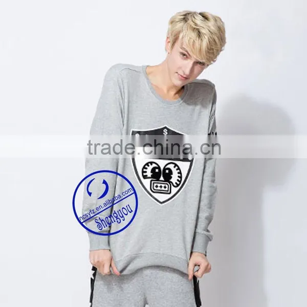 2015 Custom Men Plian Pullover Hoodie Sweatshirts With Printing photo-4