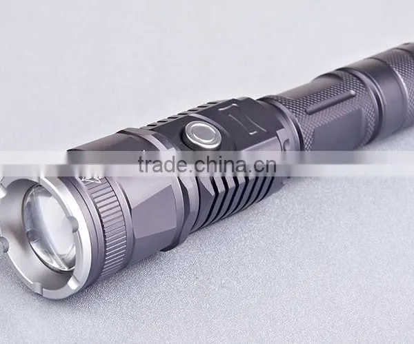 2016 Ningbo Newest Design Aluminium-Alloy Wholesale Colorful High Power USB Torch photo-2