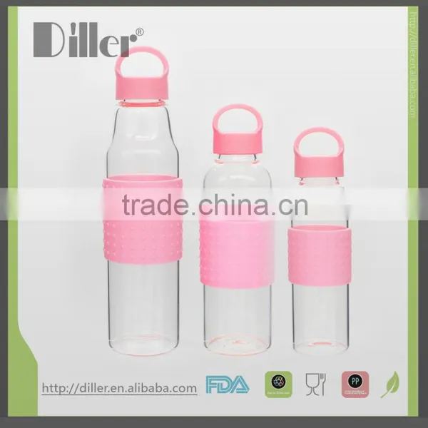 Private Label Eco-friendly Unbreakable Glass Water Bottle With Silicone Sleeve photo-2