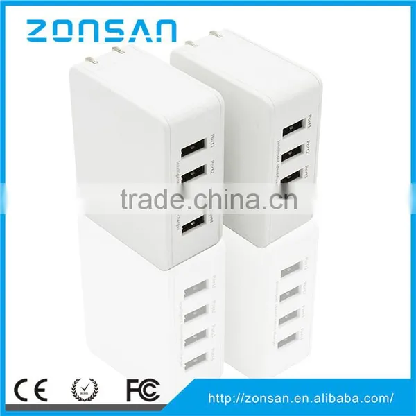 European Plug 4-PORT USB Charger Phone Charger