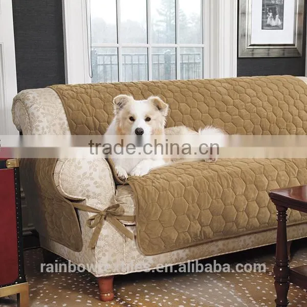 100% Polyester Micro Suede Plain Couch Slipcover photo-5