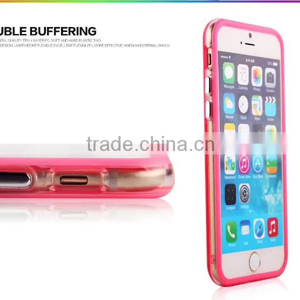 The Latest for Iphone6 6 Plus Intermediate Transparent Shell Border Protection Using TPU + PC Materia Mobile Phone for Case photo-3