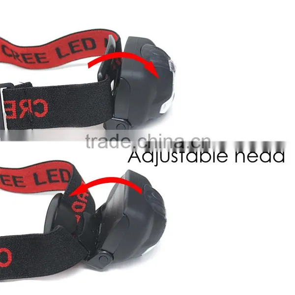 Professional 1W LED+1 White LED+2 RED LED Warning Light Headlamp LED, Best LED Headlamp Headlight, Bright LED Headlamp Lights photo-3