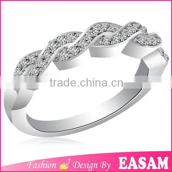 Custom Silver Crystal Wedding Ring/diamond Engagement Ring photo-3