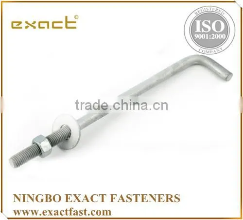 FACTORY SUPPLY HIGH QUALITY ZINC/HDG ASSEMBLED WITH WASHER AND NUT ANCHOR BOLT/ L BOLT HOOK BOLT photo-4