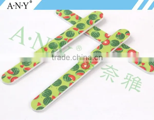 Nail Shape and Polishing Watermelon Printed Nail File Emery Sand photo-4