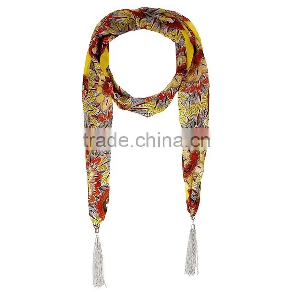 Top Sale Passion Tropical Plants Printing Scarf,functional Scarf photo-5