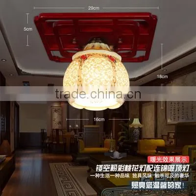 Fancy Ceiling Lights for Interior Lighting Decoration Ceiling Light Wood Ceramic Lamp photo-6