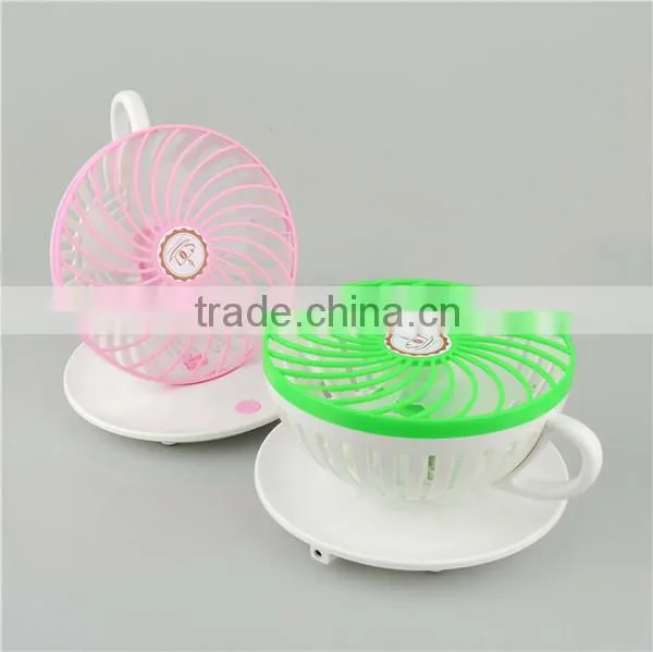 Slide-Proof Plate Coffee Cup Shaped Fan photo-3