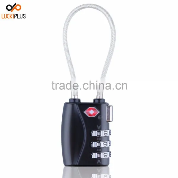 Luckiplus Luggage Locks Combination Password Locks Padlocks TSA Approved 3-Digit Black