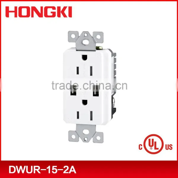 Dual USB Charger 2.1A 5VDC With 15A Duplex Tamper Resistant Receptacle photo-5