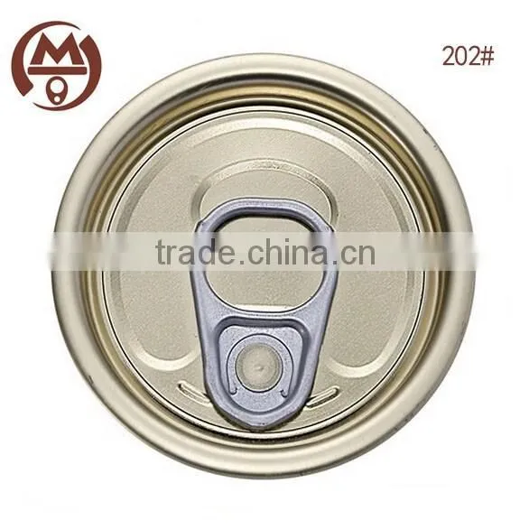 202 Tin Round Empty Easy Open Can Ends for Canned Foods